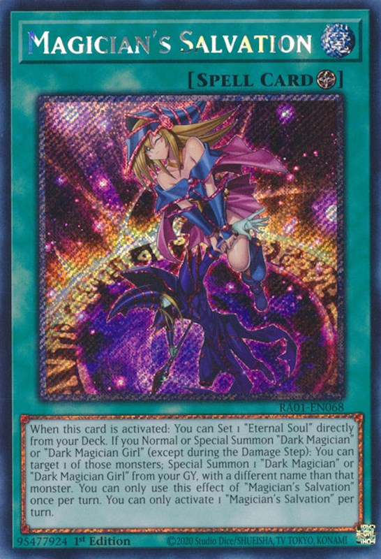 Magician's Salvation [RA01-EN068] Platinum Secret Rare | Gaming Infinity