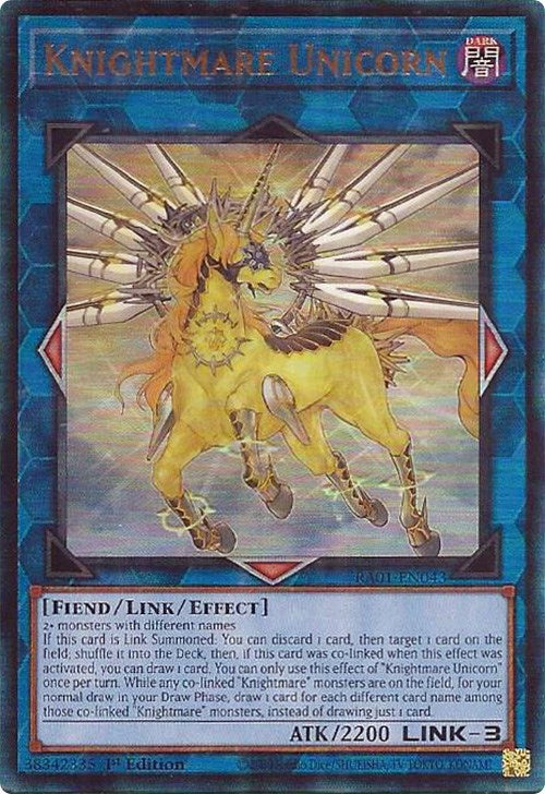 Knightmare Unicorn [RA01-EN043] Prismatic Ultimate Rare | Gaming Infinity