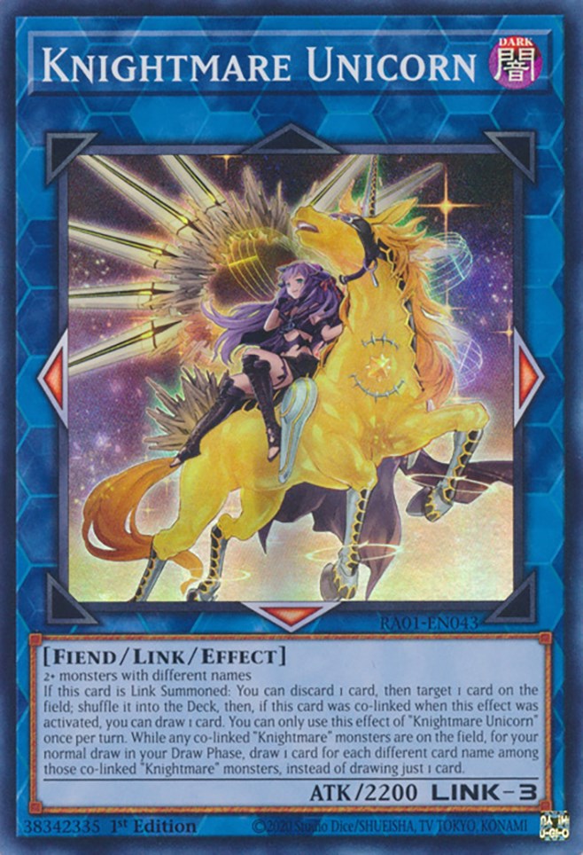 Knightmare Unicorn (Alternate Art) [RA01-EN043] Super Rare | Gaming Infinity