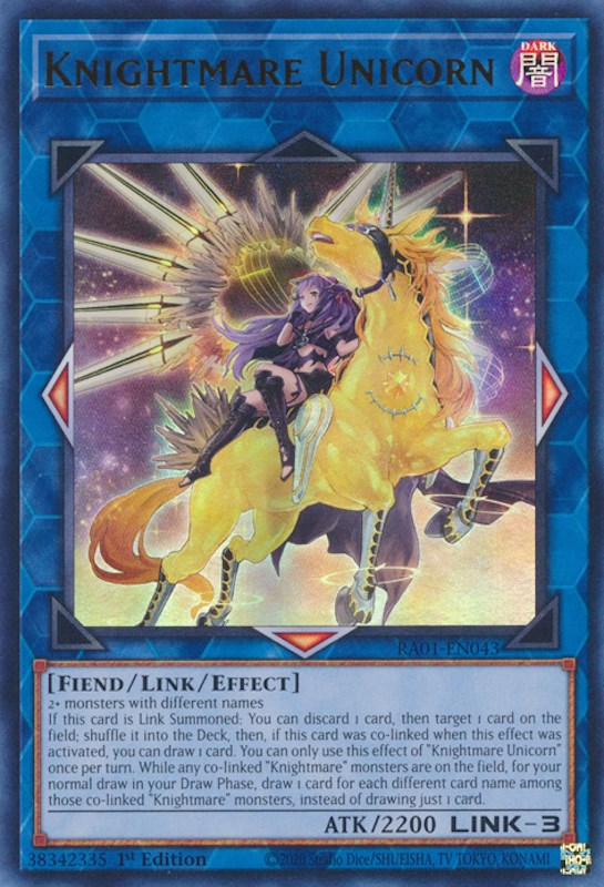 Knightmare Unicorn (Alternate Art) [RA01-EN043] Ultra Rare | Gaming Infinity