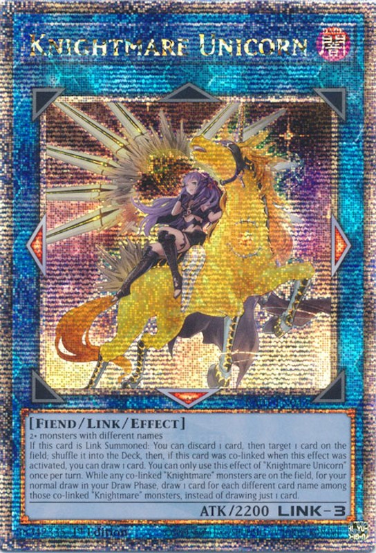 Knightmare Unicorn (Alternate Art) [RA01-EN043] Quarter Century Secret Rare | Gaming Infinity