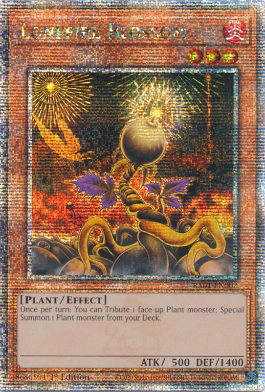 Lonefire Blossom [RA01-EN002] Quarter Century Secret Rare | Gaming Infinity