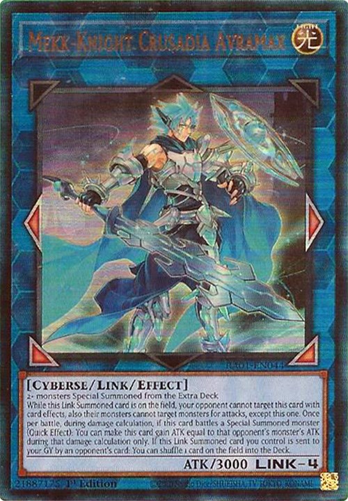 Mekk-Knight Crusadia Avramax [RA01-EN044] Prismatic Ultimate Rare | Gaming Infinity