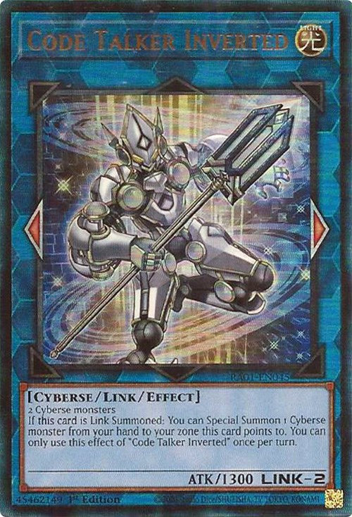 Code Talker Inverted [RA01-EN045] Prismatic Ultimate Rare | Gaming Infinity