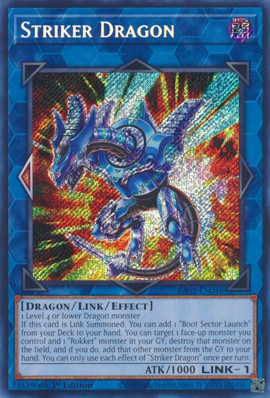 Striker Dragon [RA01-EN046] Secret Rare | Gaming Infinity