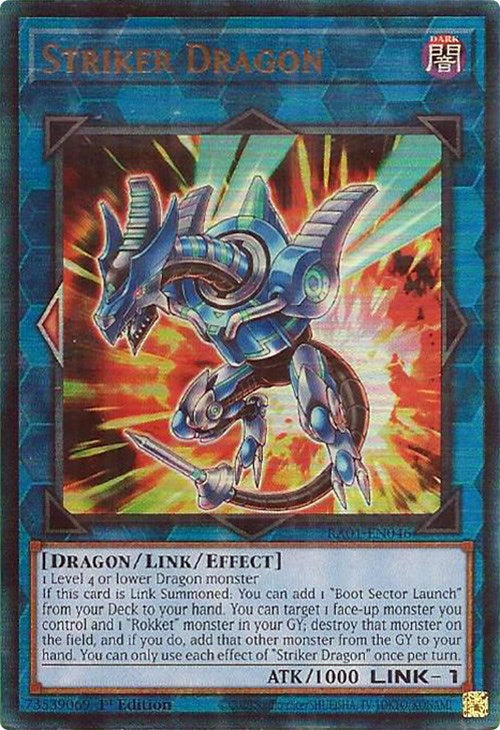 Striker Dragon [RA01-EN046] Prismatic Ultimate Rare | Gaming Infinity