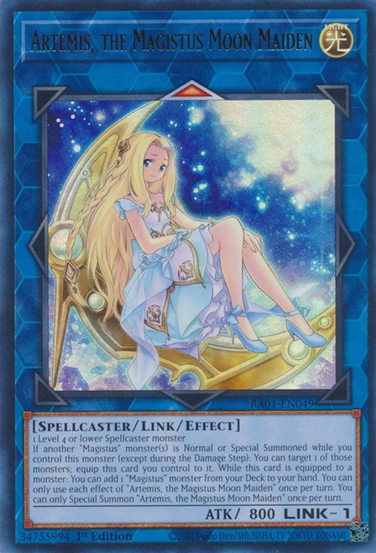 Artemis, the Magistus Moon Maiden [RA01-EN049] Ultra Rare | Gaming Infinity