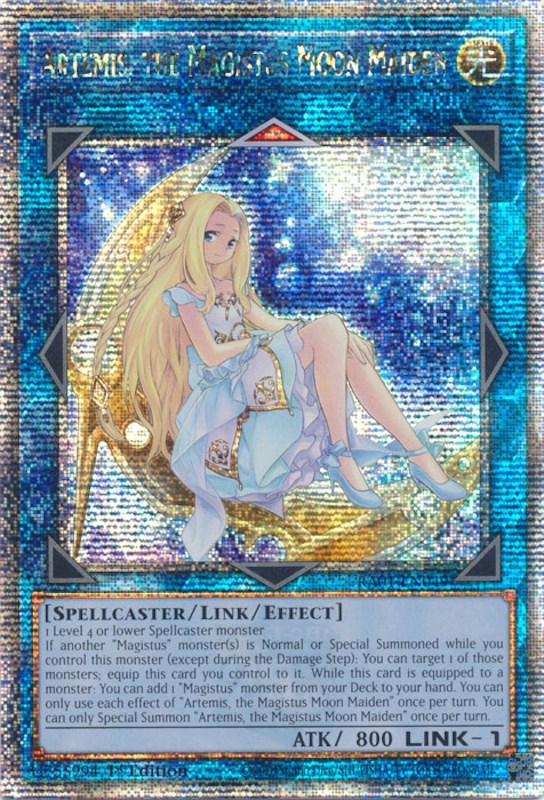 Artemis, the Magistus Moon Maiden [RA01-EN049] Quarter Century Secret Rare | Gaming Infinity