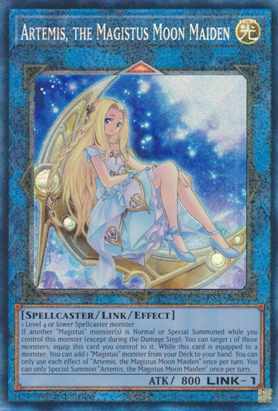 Artemis, the Magistus Moon Maiden [RA01-EN049] Prismatic Collector's Rare | Gaming Infinity