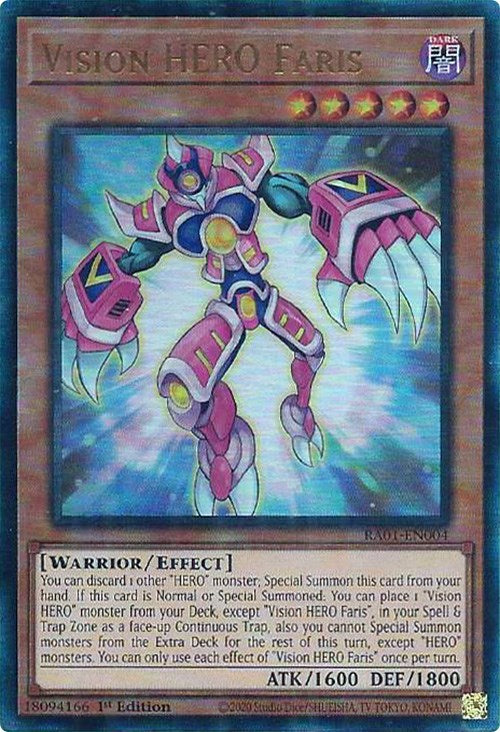 Vision HERO Faris [RA01-EN004] Prismatic Ultimate Rare | Gaming Infinity