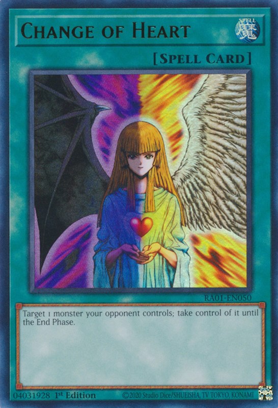 Change of Heart [RA01-EN050] Ultra Rare | Gaming Infinity