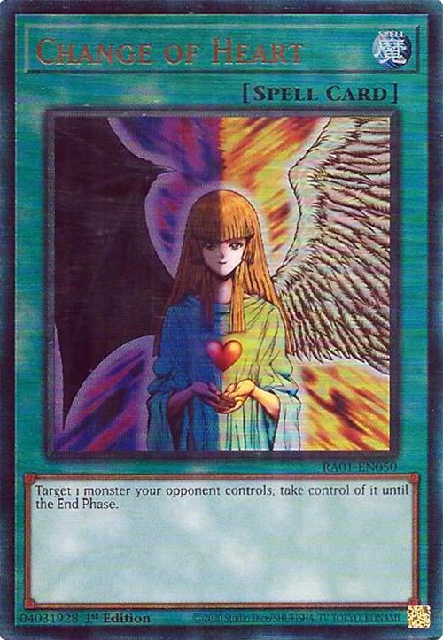 Change of Heart [RA01-EN050] Prismatic Ultimate Rare | Gaming Infinity