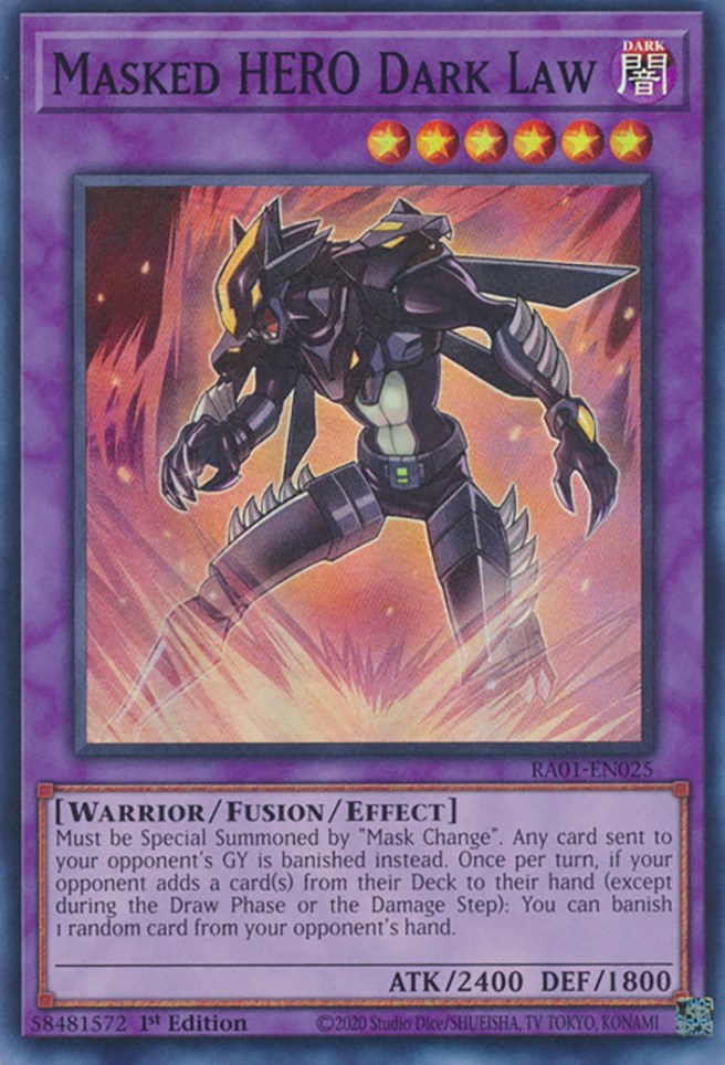 Masked HERO Dark Law [RA01-EN025] Super Rare | Gaming Infinity