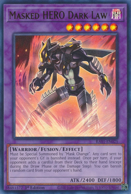 Masked HERO Dark Law [RA01-EN025] Ultra Rare | Gaming Infinity