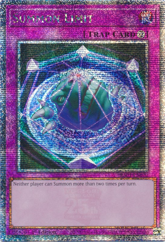 Summon Limit [RA01-EN070] Quarter Century Secret Rare | Gaming Infinity