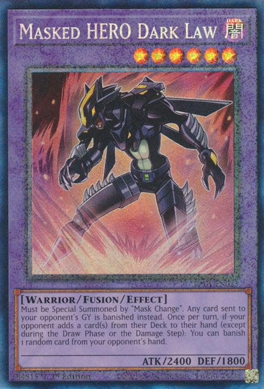 Masked HERO Dark Law [RA01-EN025] Prismatic Collector's Rare | Gaming Infinity