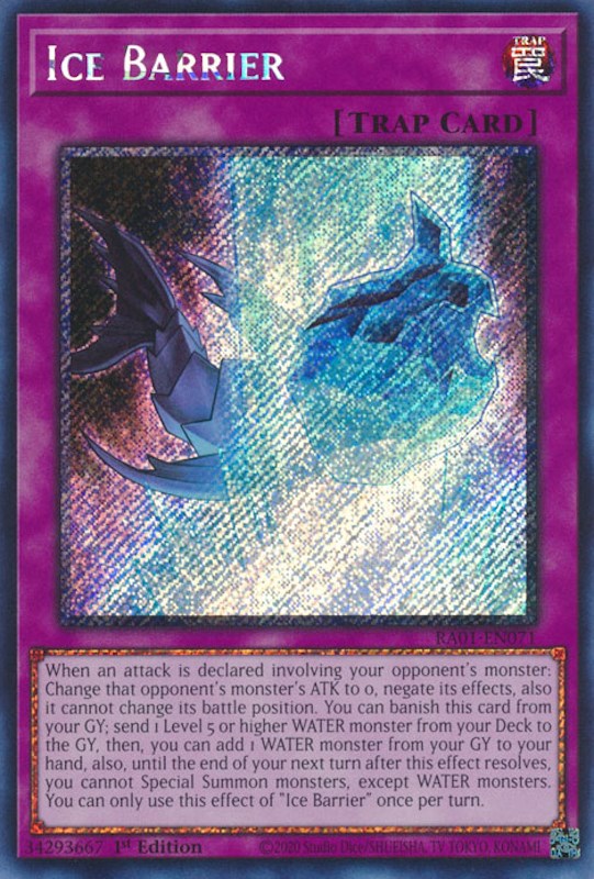 Ice Barrier [RA01-EN071] Platinum Secret Rare | Gaming Infinity