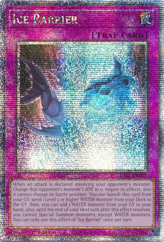 Ice Barrier [RA01-EN071] Quarter Century Secret Rare | Gaming Infinity