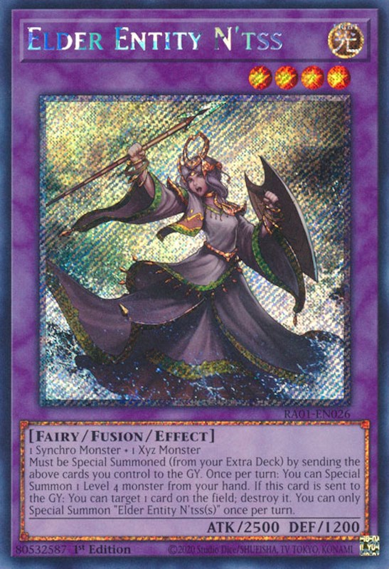 Elder Entity N'tss [RA01-EN026] Platinum Secret Rare | Gaming Infinity