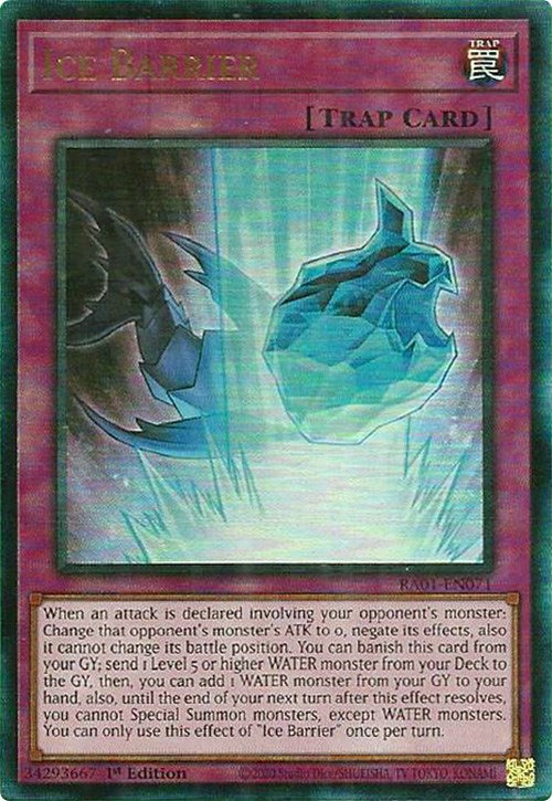 Ice Barrier [RA01-EN071] Prismatic Ultimate Rare | Gaming Infinity