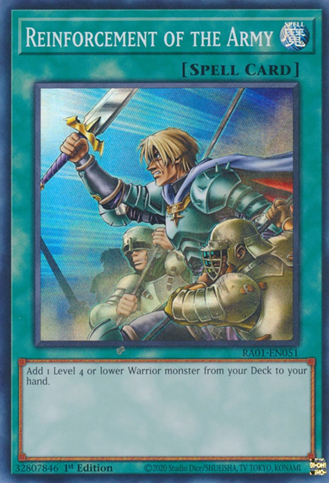 Reinforcement of the Army [RA01-EN051] Super Rare | Gaming Infinity