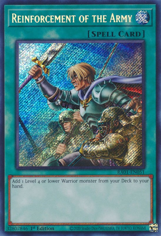 Reinforcement of the Army [RA01-EN051] Secret Rare | Gaming Infinity