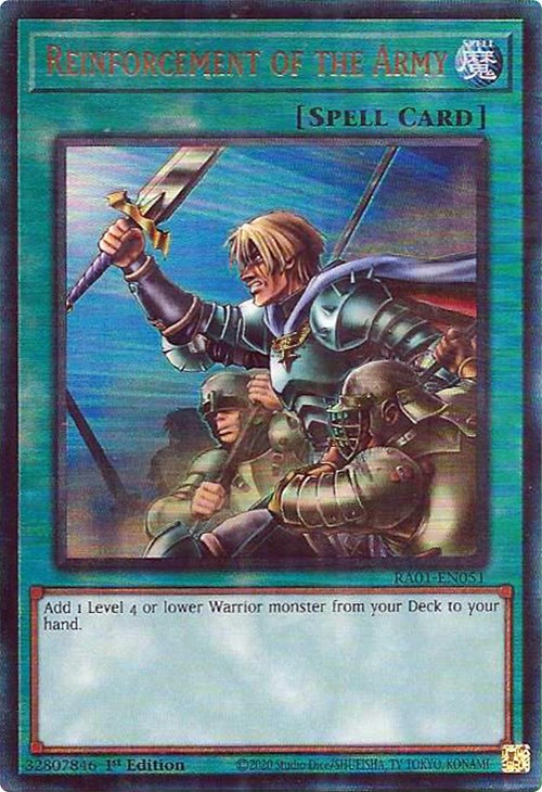 Reinforcement of the Army [RA01-EN051] Prismatic Ultimate Rare | Gaming Infinity
