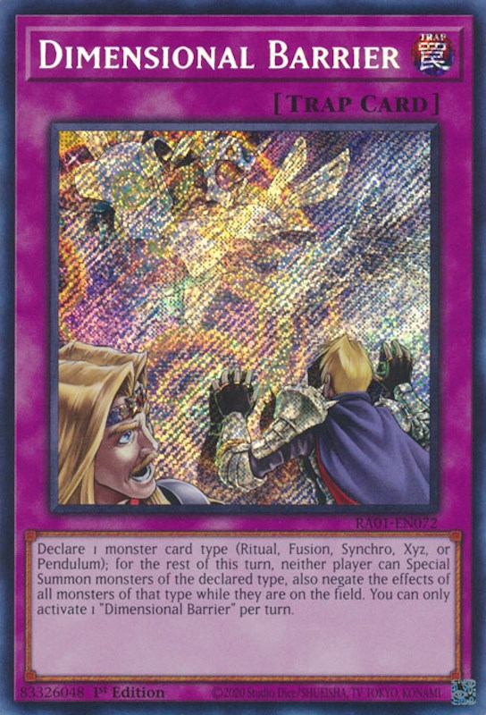 Dimensional Barrier [RA01-EN072] Secret Rare | Gaming Infinity