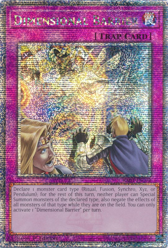 Dimensional Barrier [RA01-EN072] Quarter Century Secret Rare | Gaming Infinity