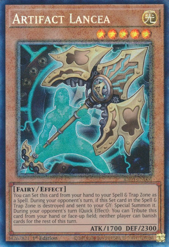 Artifact Lancea [RA01-EN006] Prismatic Collector's Rare | Gaming Infinity