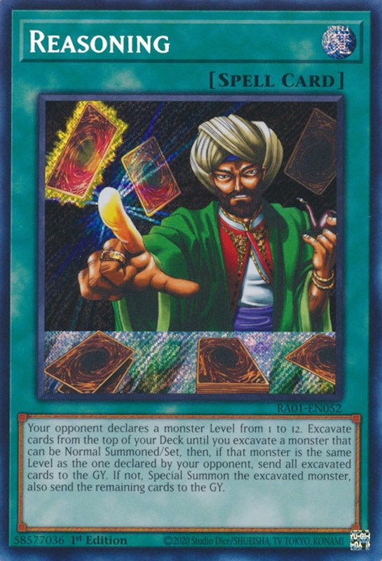 Reasoning [RA01-EN052] Secret Rare | Gaming Infinity