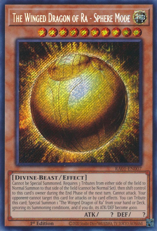 The Winged Dragon of Ra - Sphere Mode [RA01-EN007] Secret Rare | Gaming Infinity