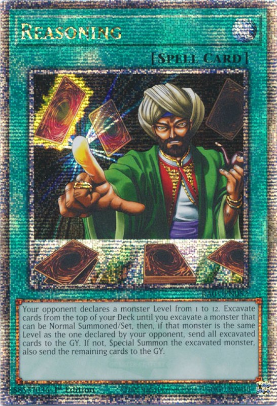 Reasoning [RA01-EN052] Quarter Century Secret Rare | Gaming Infinity
