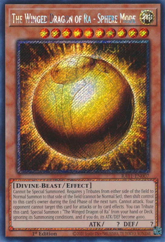 The Winged Dragon of Ra - Sphere Mode [RA01-EN007] Platinum Secret Rare | Gaming Infinity