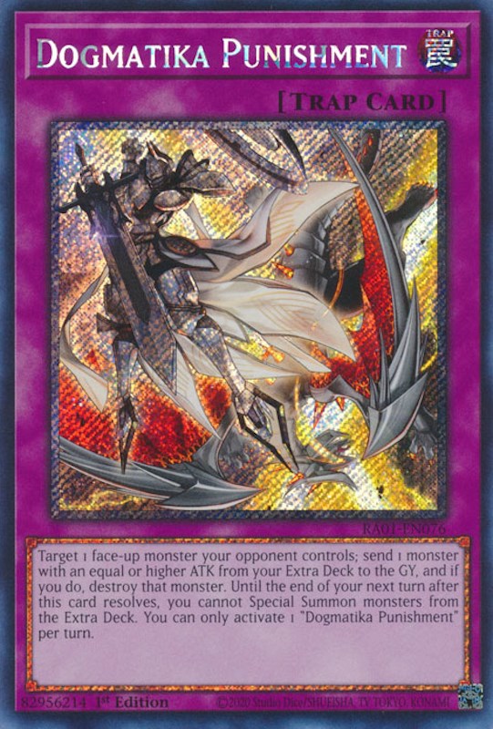 Dogmatika Punishment [RA01-EN076] Platinum Secret Rare | Gaming Infinity