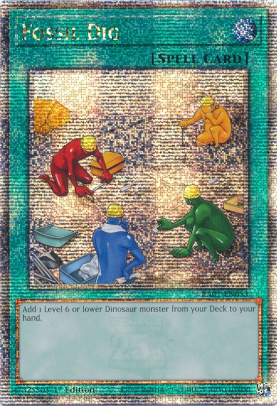 Fossil Dig [RA01-EN053] Quarter Century Secret Rare | Gaming Infinity