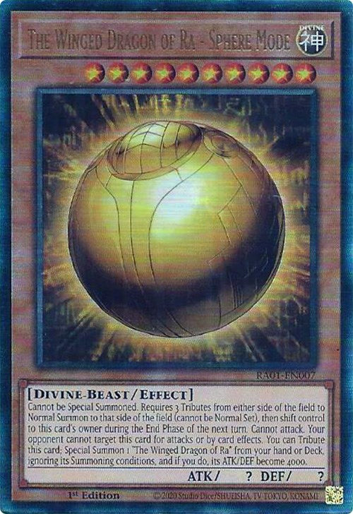 The Winged Dragon of Ra - Sphere Mode [RA01-EN007] Prismatic Ultimate Rare | Gaming Infinity