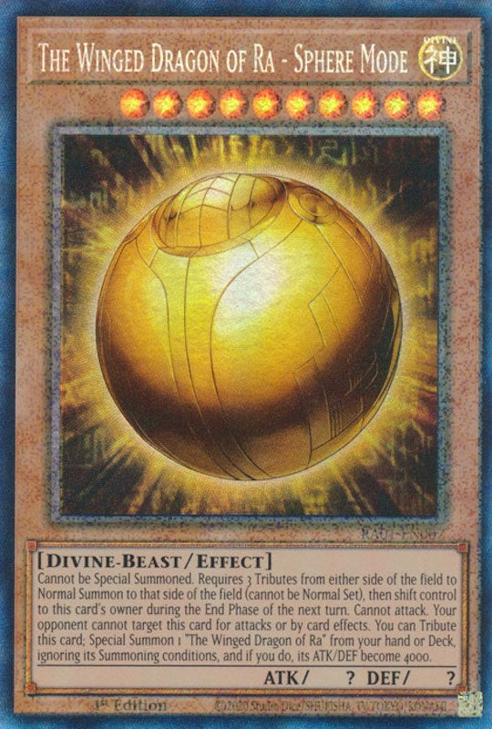 The Winged Dragon of Ra - Sphere Mode [RA01-EN007] Prismatic Collector's Rare | Gaming Infinity