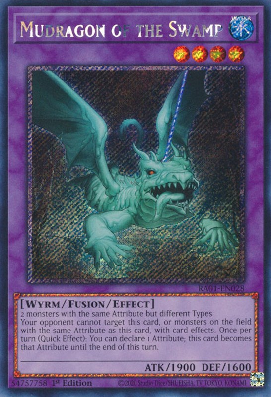 Mudragon of the Swamp [RA01-EN028] Platinum Secret Rare | Gaming Infinity