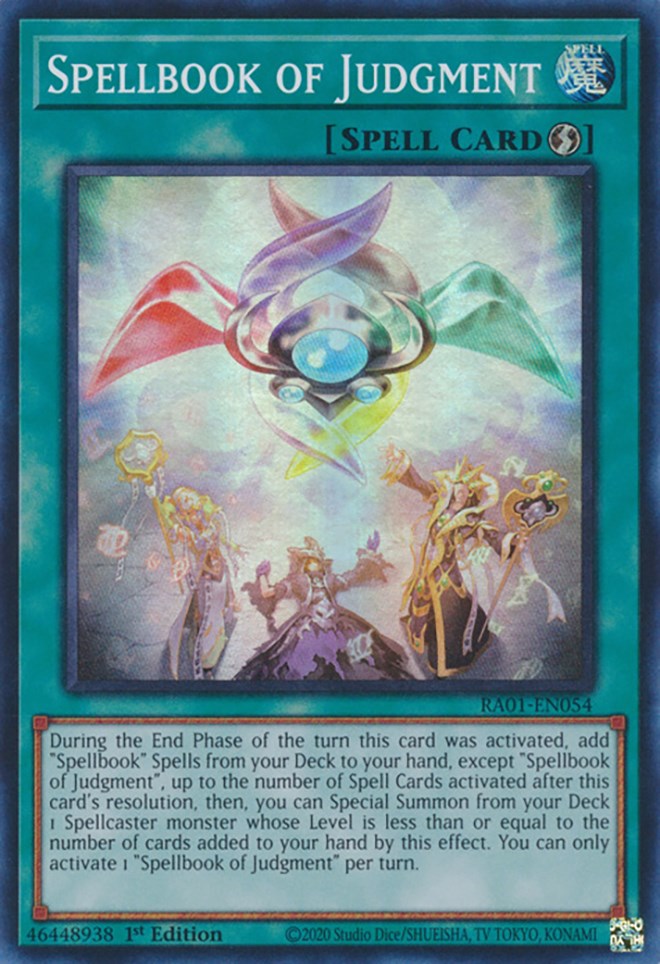 Spellbook of Judgment [RA01-EN054] Super Rare | Gaming Infinity