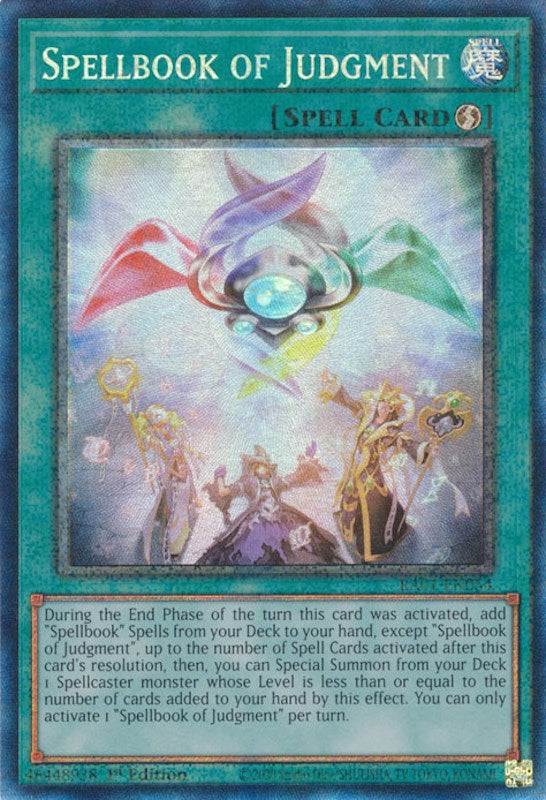 Spellbook of Judgment [RA01-EN054] Prismatic Collector's Rare | Gaming Infinity