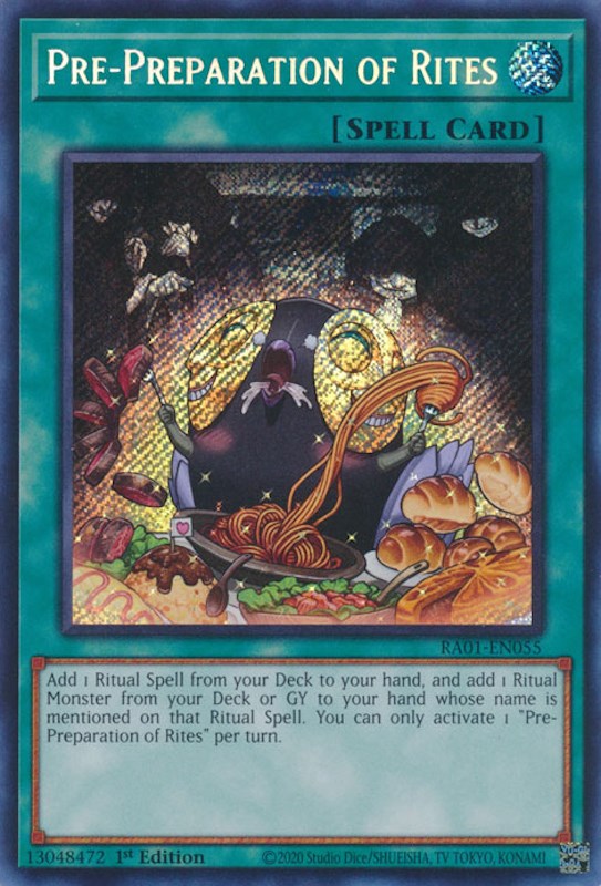 Pre-Preparation of Rites [RA01-EN055] Secret Rare | Gaming Infinity