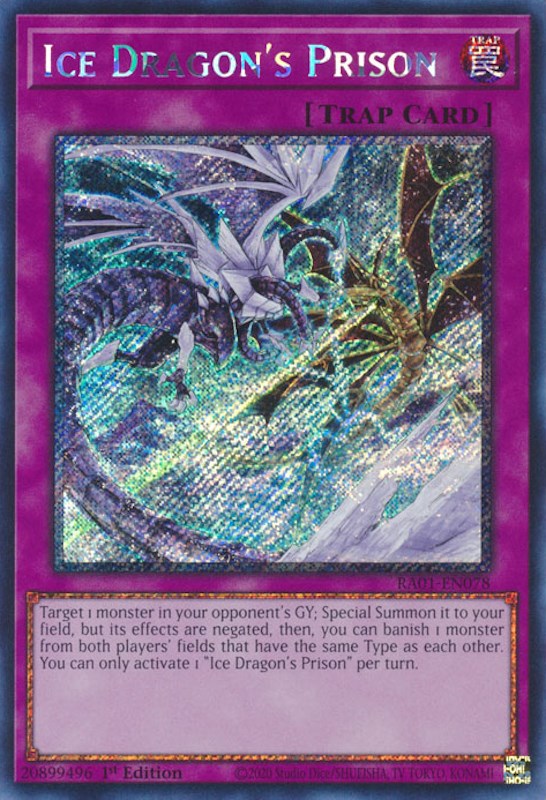 Ice Dragon's Prison [RA01-EN078] Platinum Secret Rare | Gaming Infinity