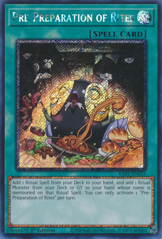 Pre-Preparation of Rites [RA01-EN055] Platinum Secret Rare | Gaming Infinity