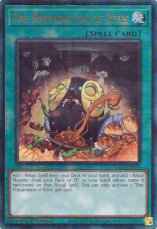 Pre-Preparation of Rites [RA01-EN055] Prismatic Ultimate Rare | Gaming Infinity