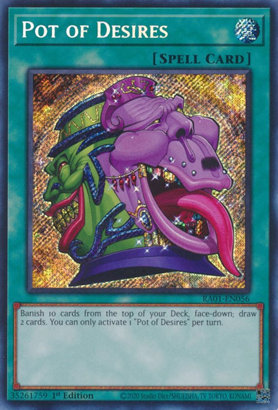 Pot of Desires [RA01-EN056] Secret Rare | Gaming Infinity