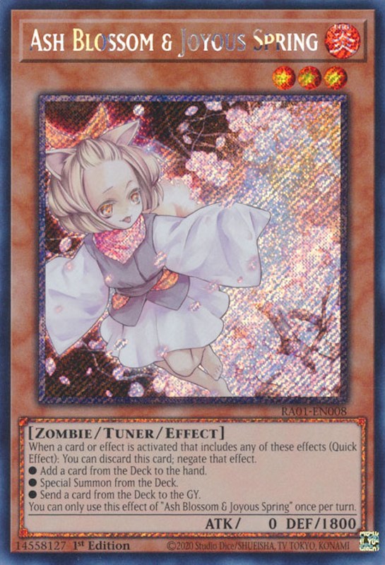 Ash Blossom & Joyous Spring [RA01-EN008] Platinum Secret Rare | Gaming Infinity