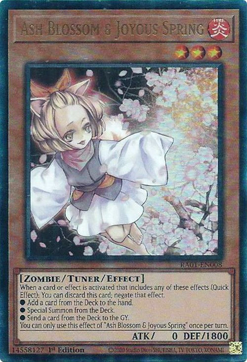 Ash Blossom & Joyous Spring [RA01-EN008] Prismatic Ultimate Rare | Gaming Infinity