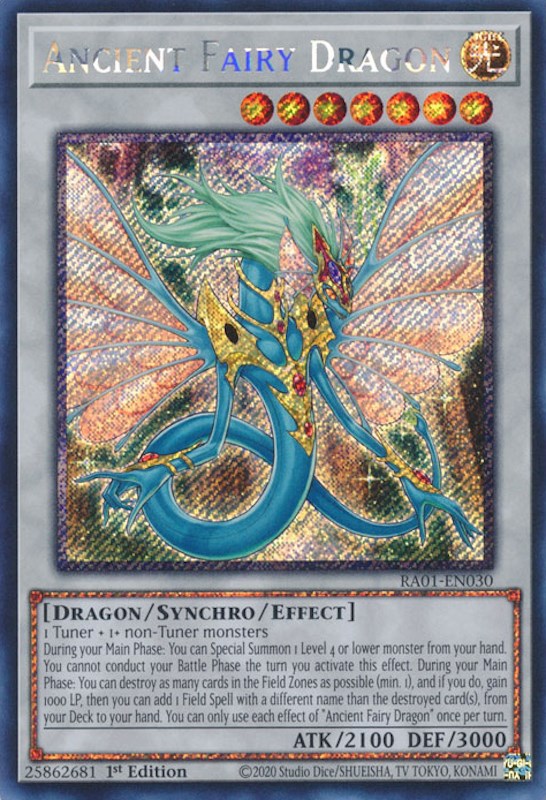 Ancient Fairy Dragon [RA01-EN030] Platinum Secret Rare | Gaming Infinity