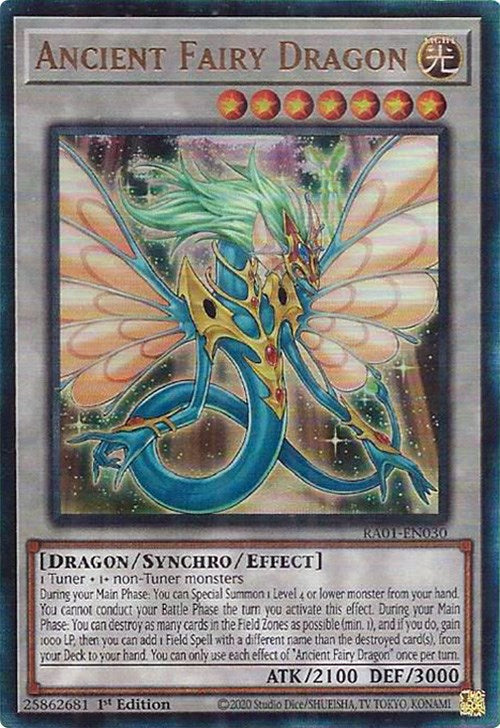 Ancient Fairy Dragon [RA01-EN030] Prismatic Ultimate Rare | Gaming Infinity